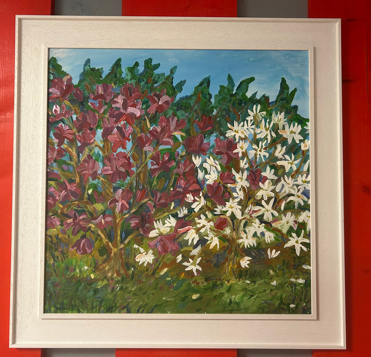 Smile Maker - The Magnolia Walk, East Ruston Old Vicarage -Original Painting Framed