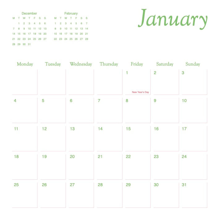 Calendar 2027 -East Ruston Old Vicarage