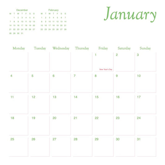 Calendar 2027 -East Ruston Old Vicarage