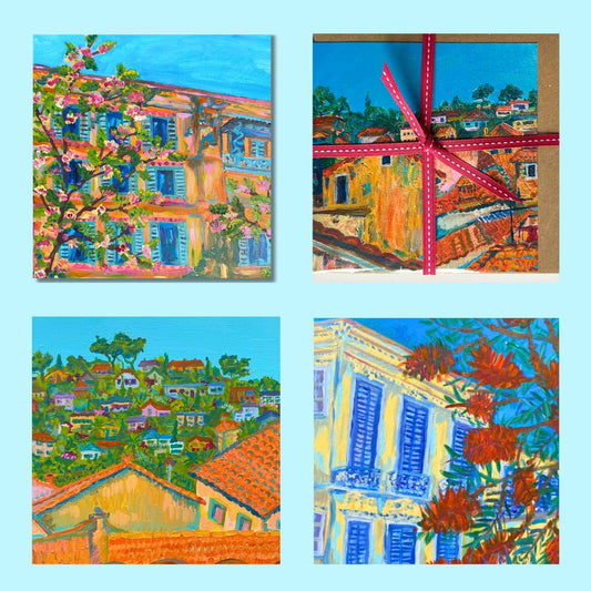 Happy Holiday - The French Affair Pack of 4 Cards