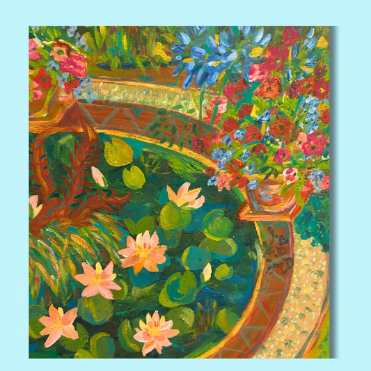 Five Star Frog Pond - Original Painting Framed