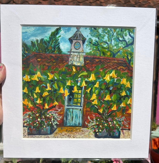 East Ruston Old Vicarage - Angel's Trumpets (Brugmansia )Print